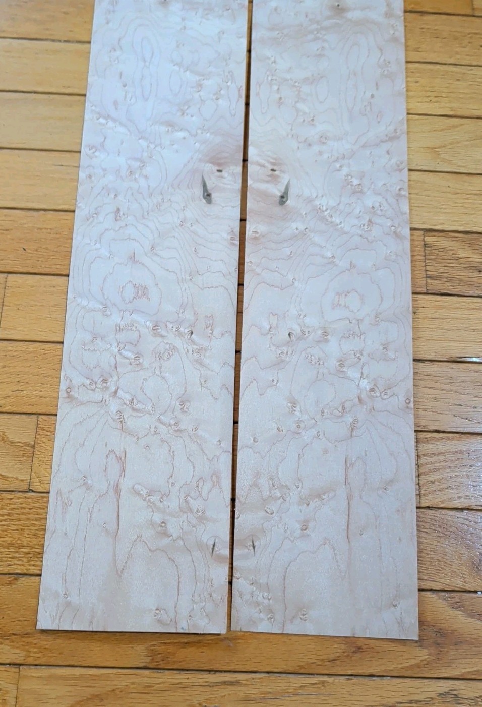 2 pieces of Birdseye maple veneer 39" x 5" each wood