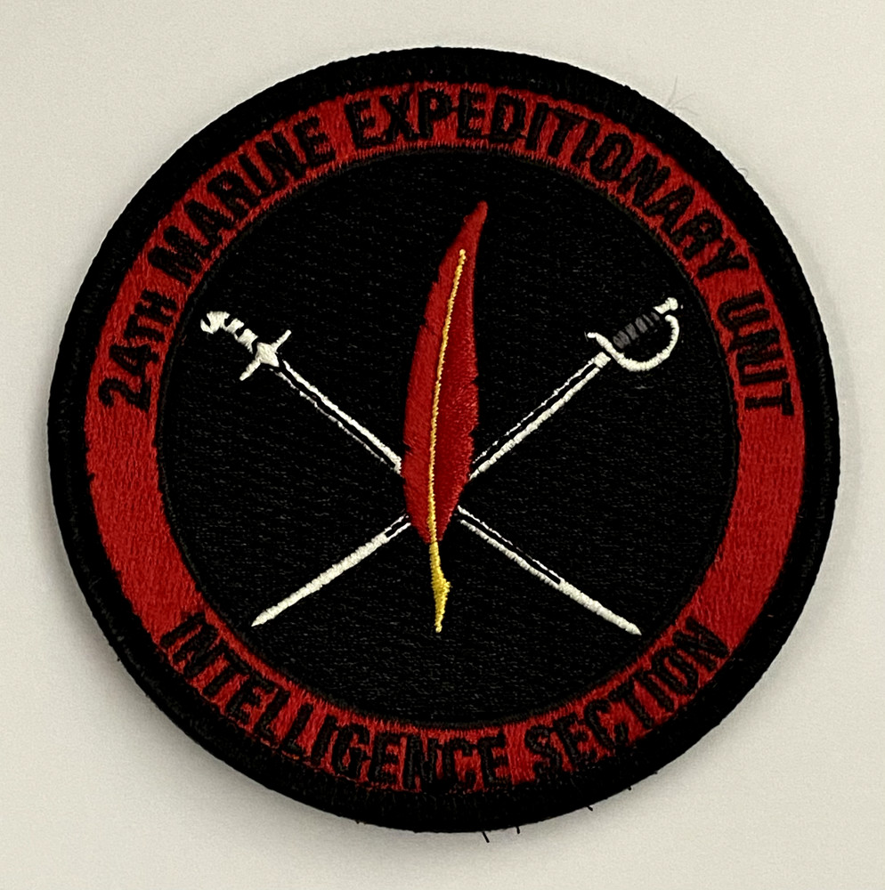 US Marines 24th MEU Marine Expeditionary Unit  Intelligence Section 3" patch H&L
