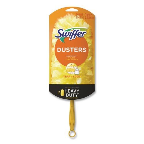 Swiffer Heavy Duty Dusters Starter Kit, 6" Handle with Two Disposable Dusters