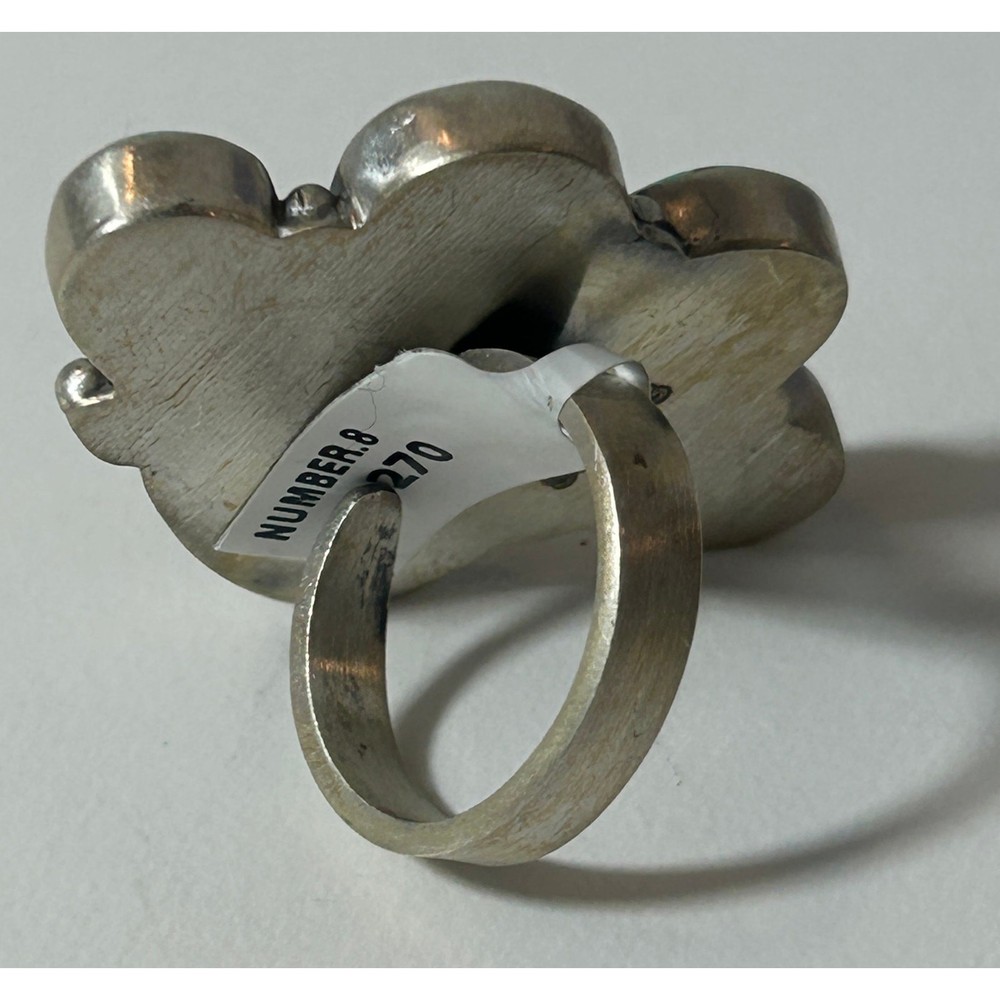 Sterling Silver Five‑Stone Turquoise Cluster Ring - NWT, Adjustable band
