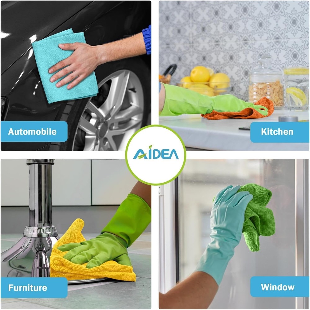 Versatile 10PK Microfiber Cleaning Towels – Machine-Washable & Eco-Friendly