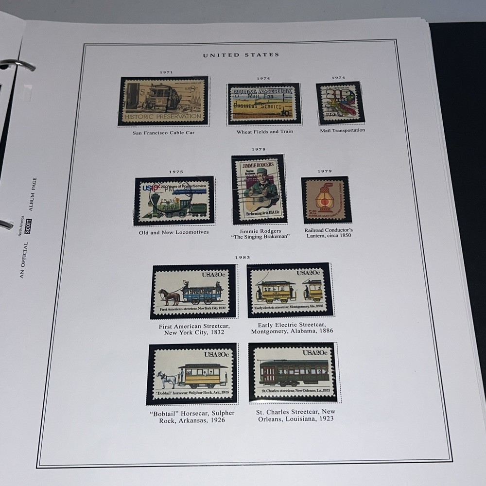 Scott Rail Transportation Album North Central & South America 114 Stamp Included