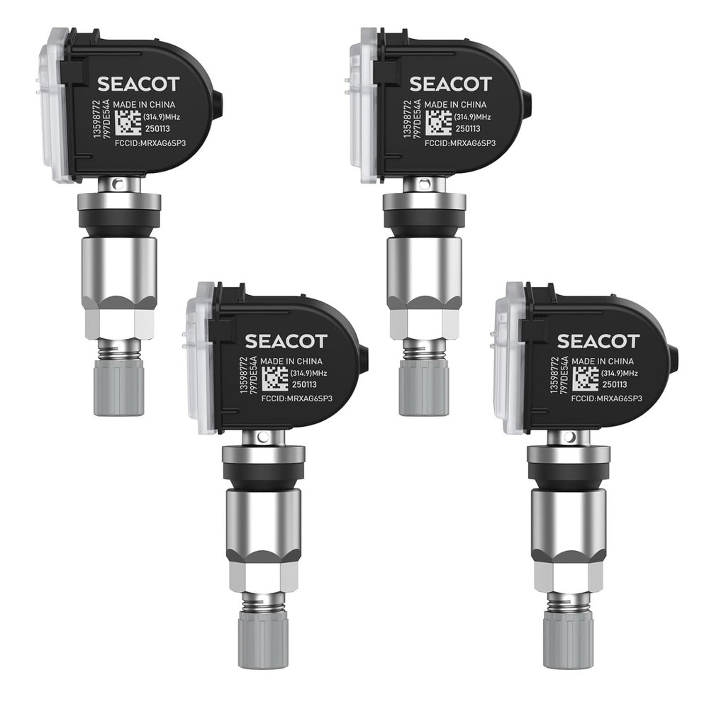TPMS Sensor GM, 4-Pack 315MHz Tire Pressure Sensor Replacement for Chevy Silvera