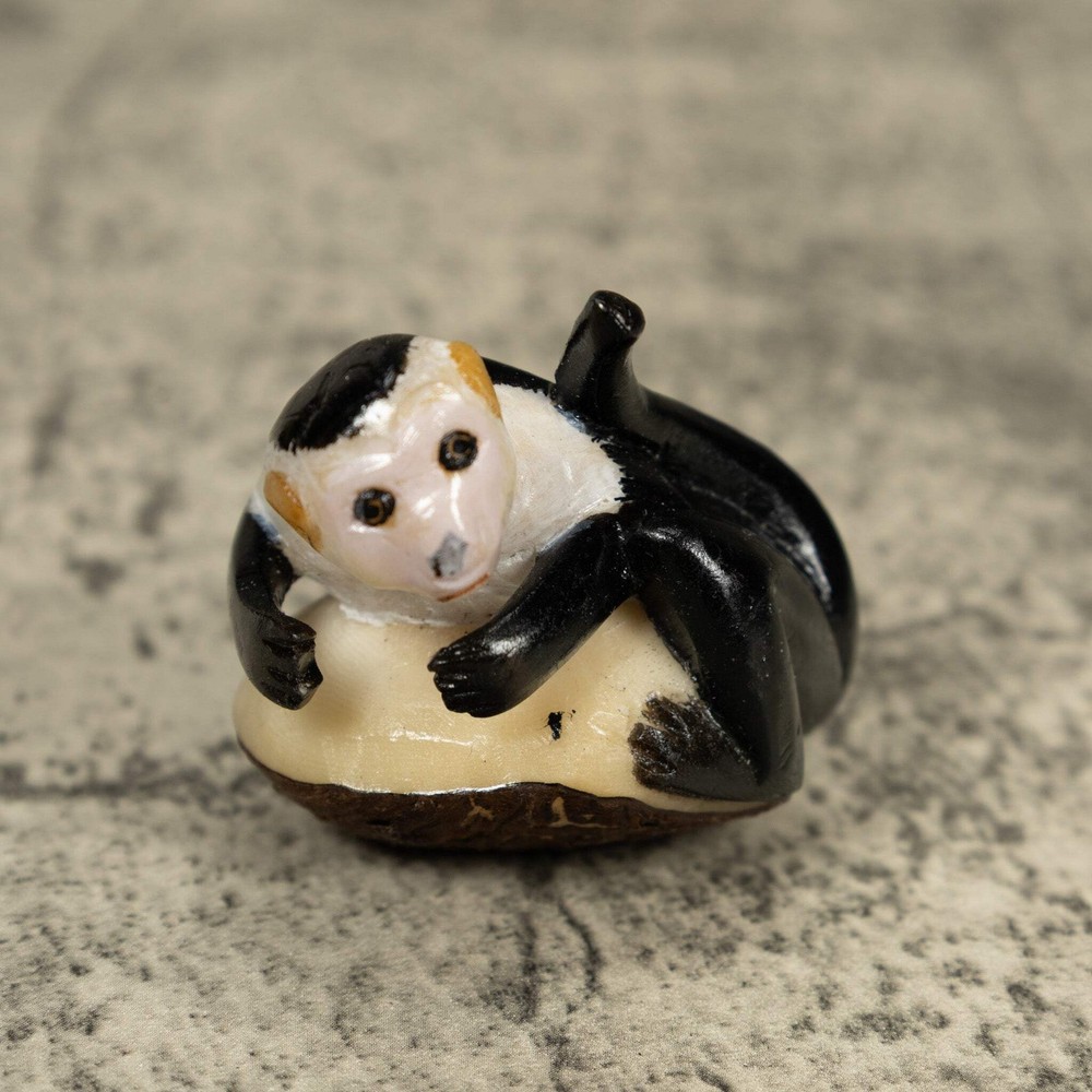 White Face Monkey Tagua Carving