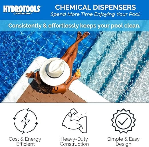HydroTools 8720 Extra Large Capacity Floating Pool Chlorine Chemical Dispenser