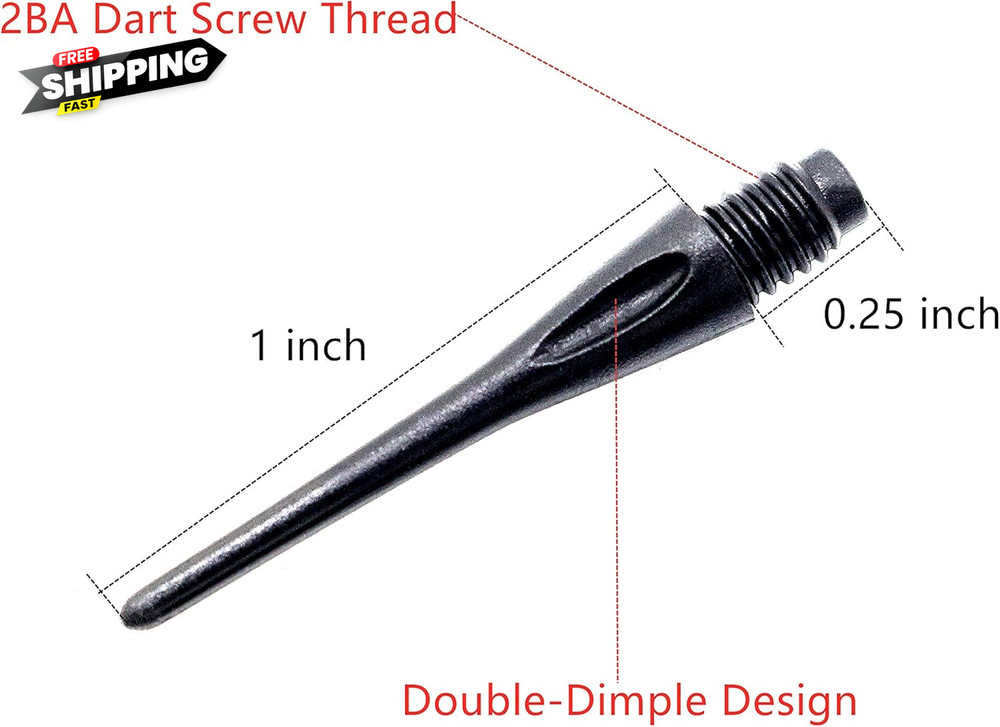 2BA Thread Plastic Tip Dart Points 300 Pack Soft Dart Tips Replacement Dart Acce