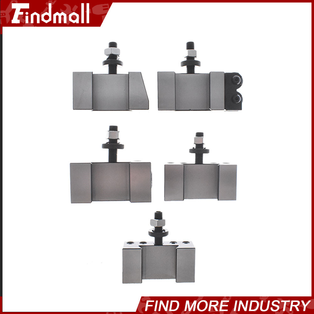 Quick Change Tool Post Holder Set AXA 250-100 Piston Type 6Pcs For Lathe 6 -12"