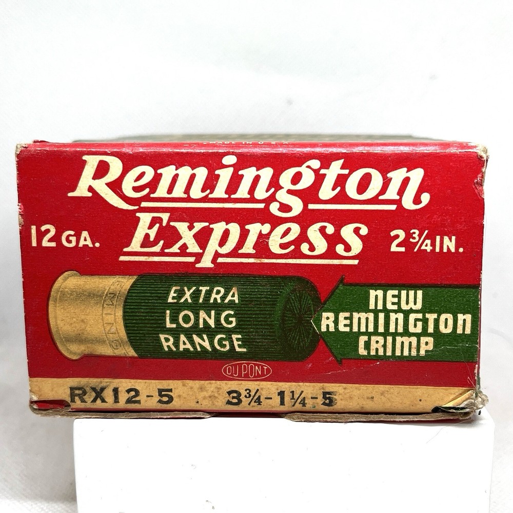 Vintage 1950's Remington Express Extra Long Range Kleanbore 12 Ga BOX- Empty