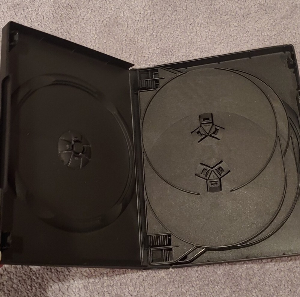 1 Black 22mm "Chubby" 6 Disc CD/DVD Storage Box Case