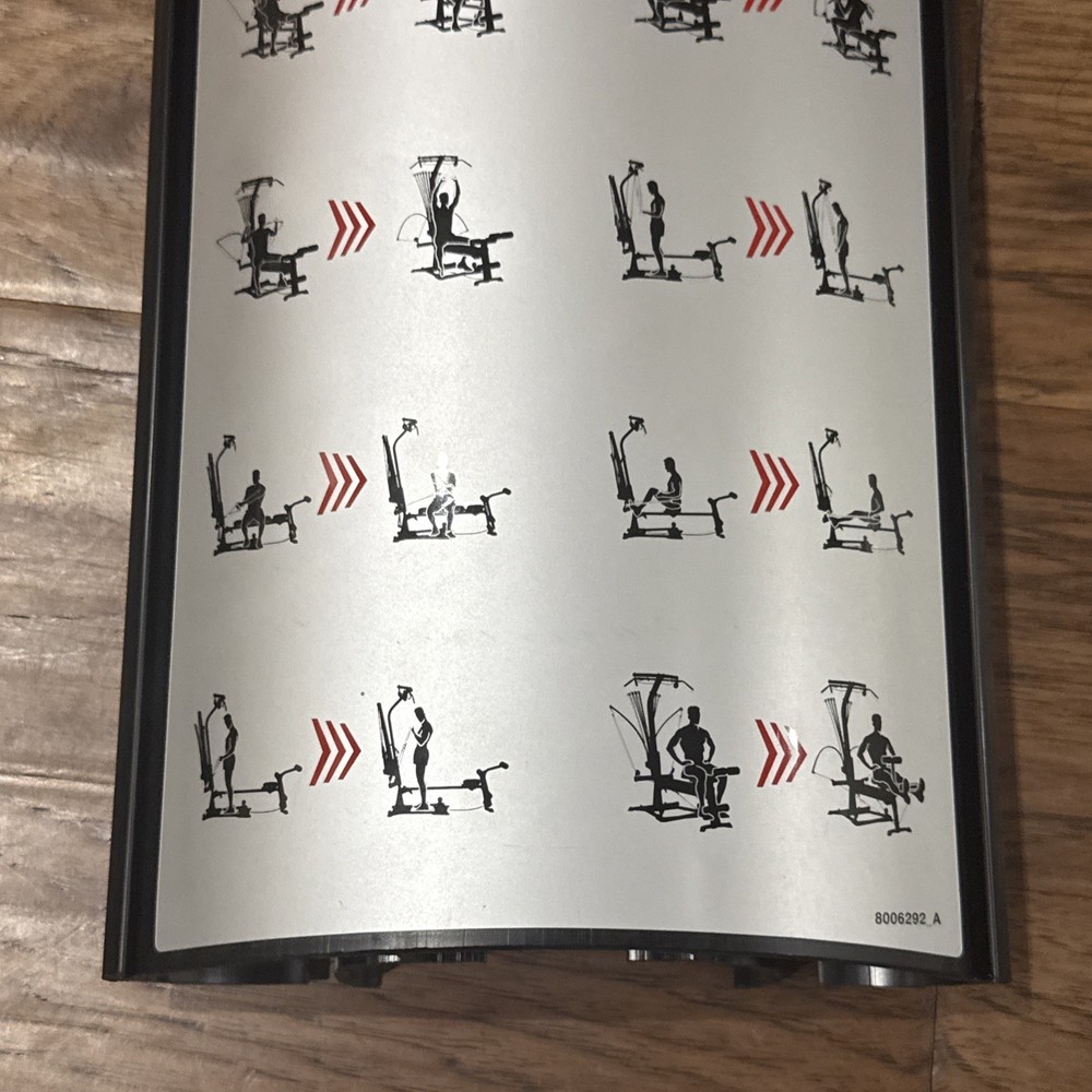 Bowflex Blaze Exercise Placard Plaque OEM Sign Plate