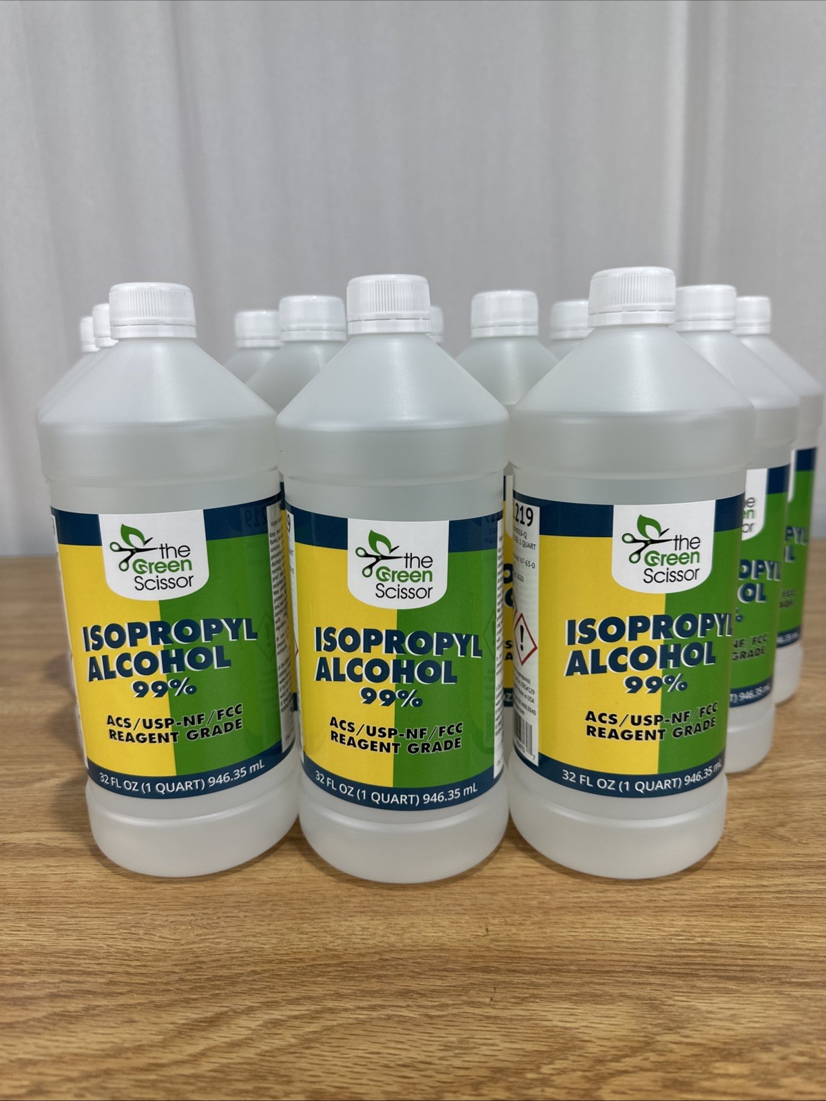 99% Isopropyl Alcohol 3 Gallons  NOT FOR SALE IN CALIFORNIA (12) 1 quart bottles