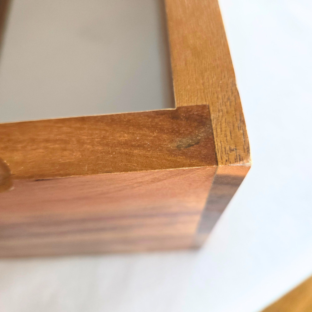Solid Cedar Box Buffet Server Stand and 1/3 sz Stainless Hotel Pan & Lid, 6" H