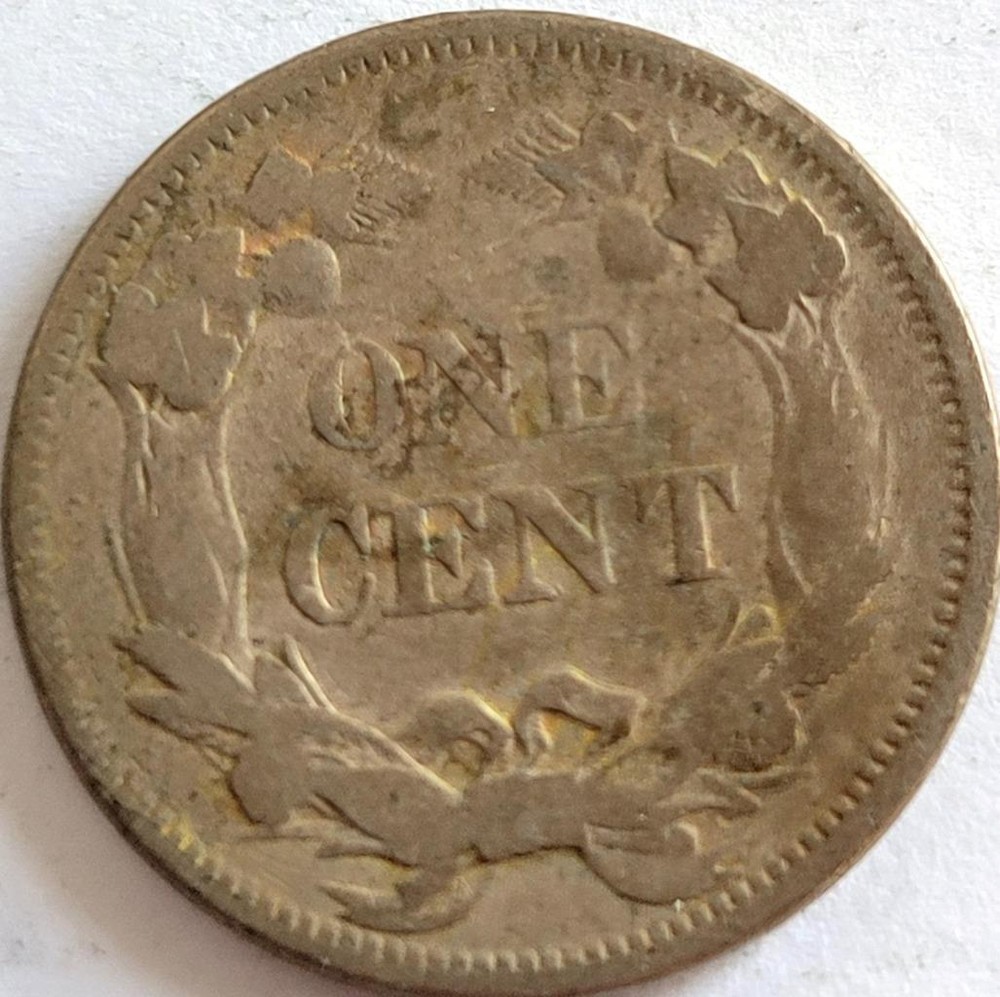 1858 US FLYING EAGLE PENNY 1 CENT F DETAILS