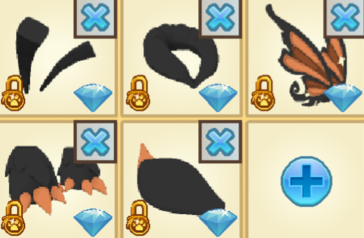 Animal Jam Classic AJ AJC Monarch Butterfly Wings 5-Item Bundle (Read Descript.)