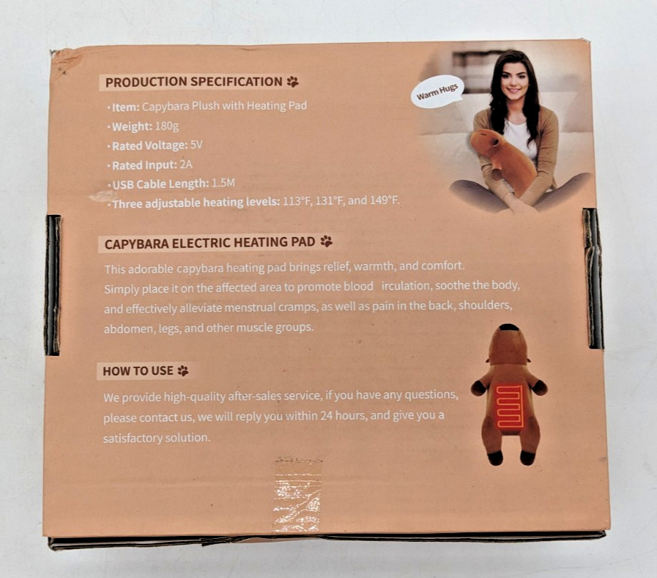 Auspicious beginning CAPYBARA ELECTRIC HEATING PAD