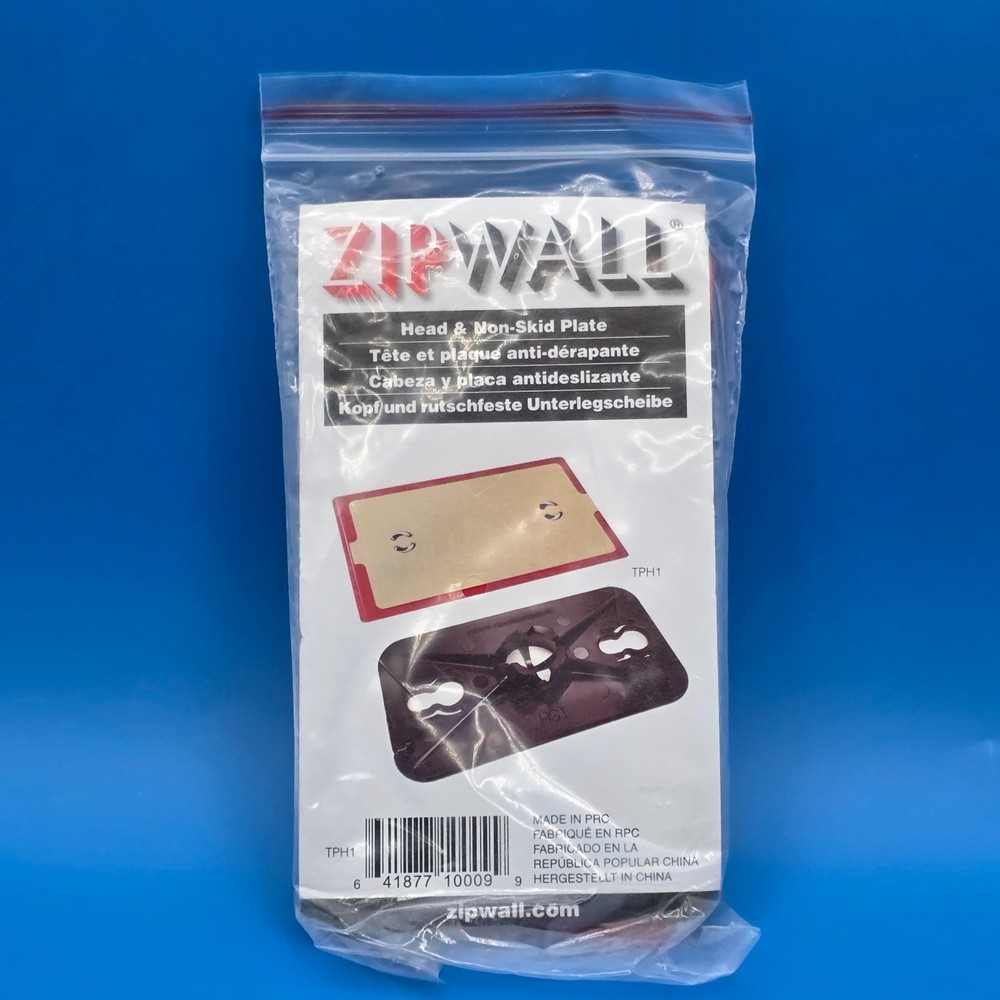 ZipWall Head, Non-Skid Plate, TPH1,Black, Red