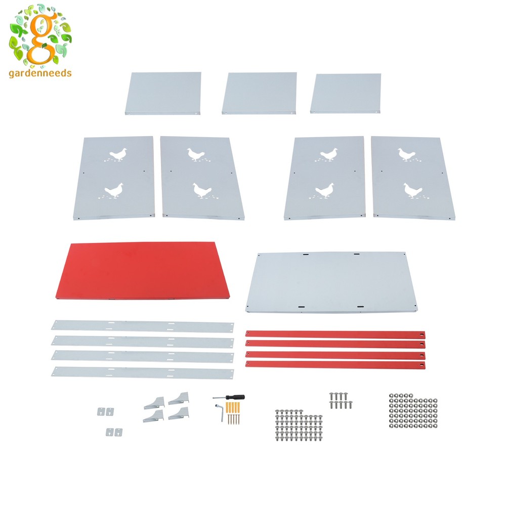 Nesting Box Chicken Laying Boxes Durable Metal 6 Compartment Nesting Boxes