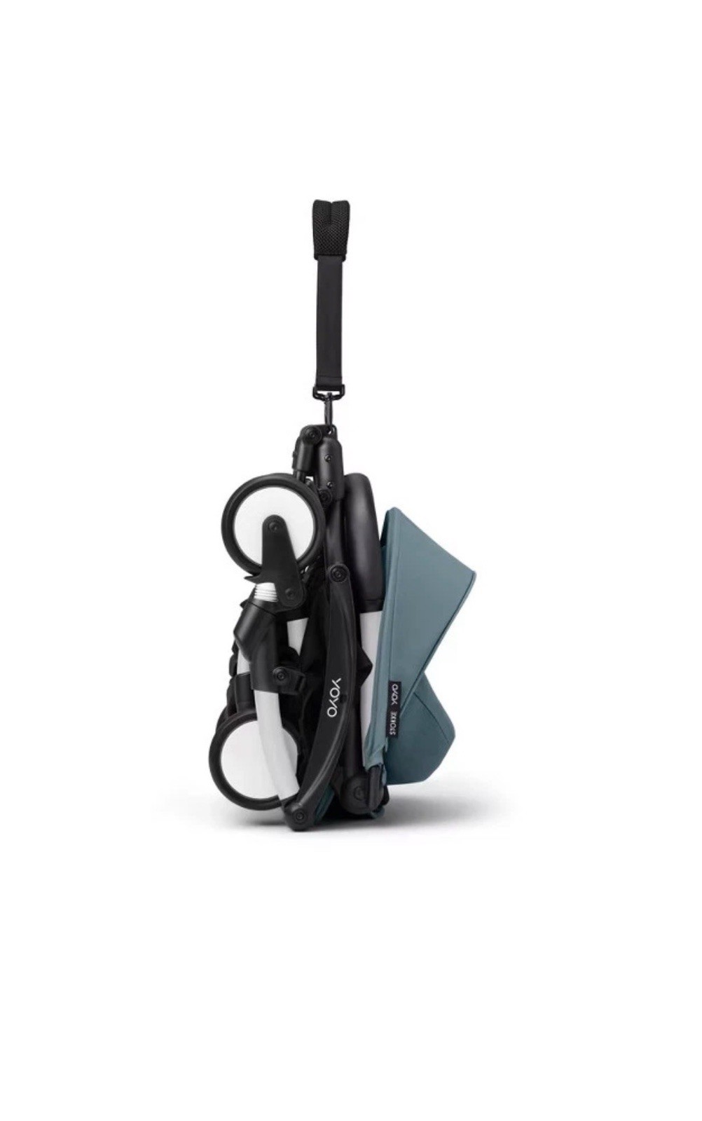 Stokke YOYO³ Travel Stroller 6+ – Teal / Aqua Green Color Pack on Black Frame