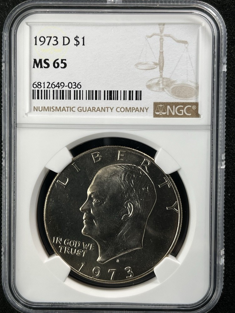 1973-D  $1 Eisenhower Dollar NGC MS65      6812649-036