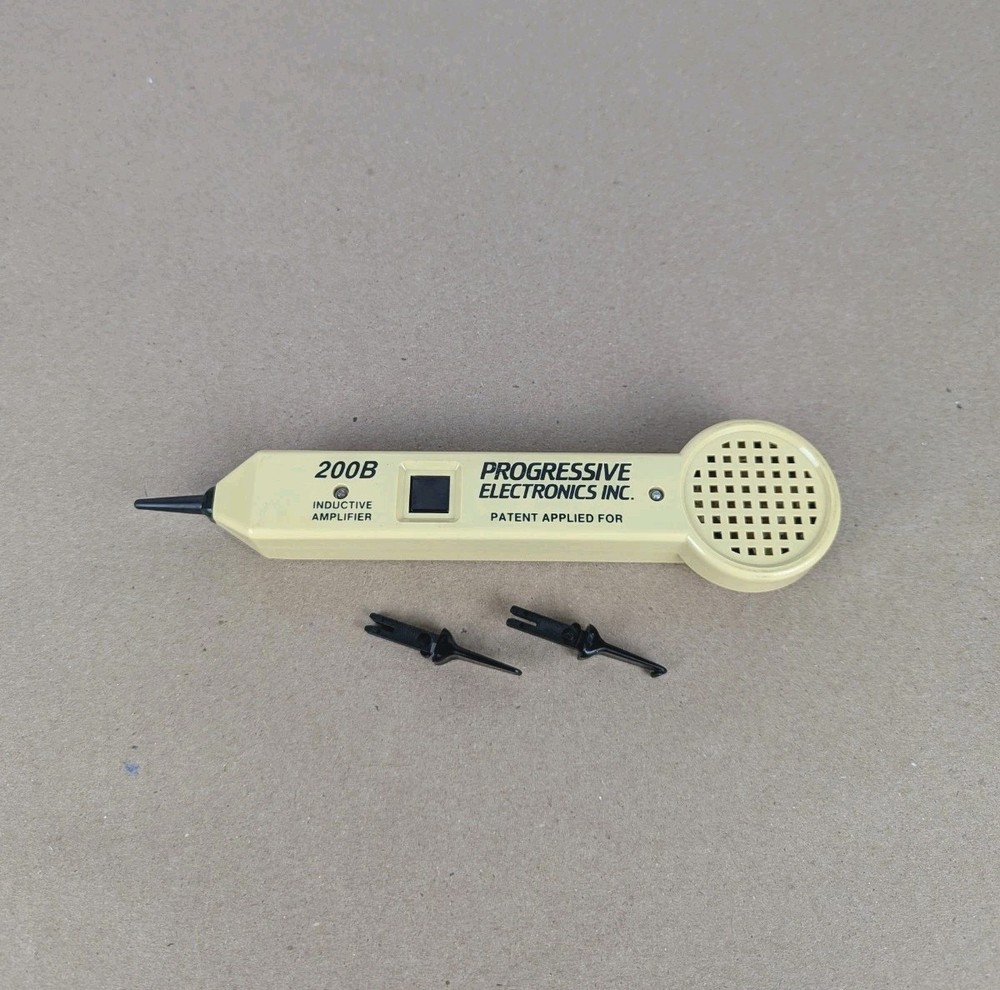 Progressive Electronics 200B Inductive Amplifier Tone Probe Tool & Heads TESTED