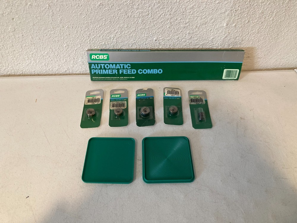 RCBS Automatic Primer Feed Combo with 5 Shell Holders & Primer Flip Tray Set
