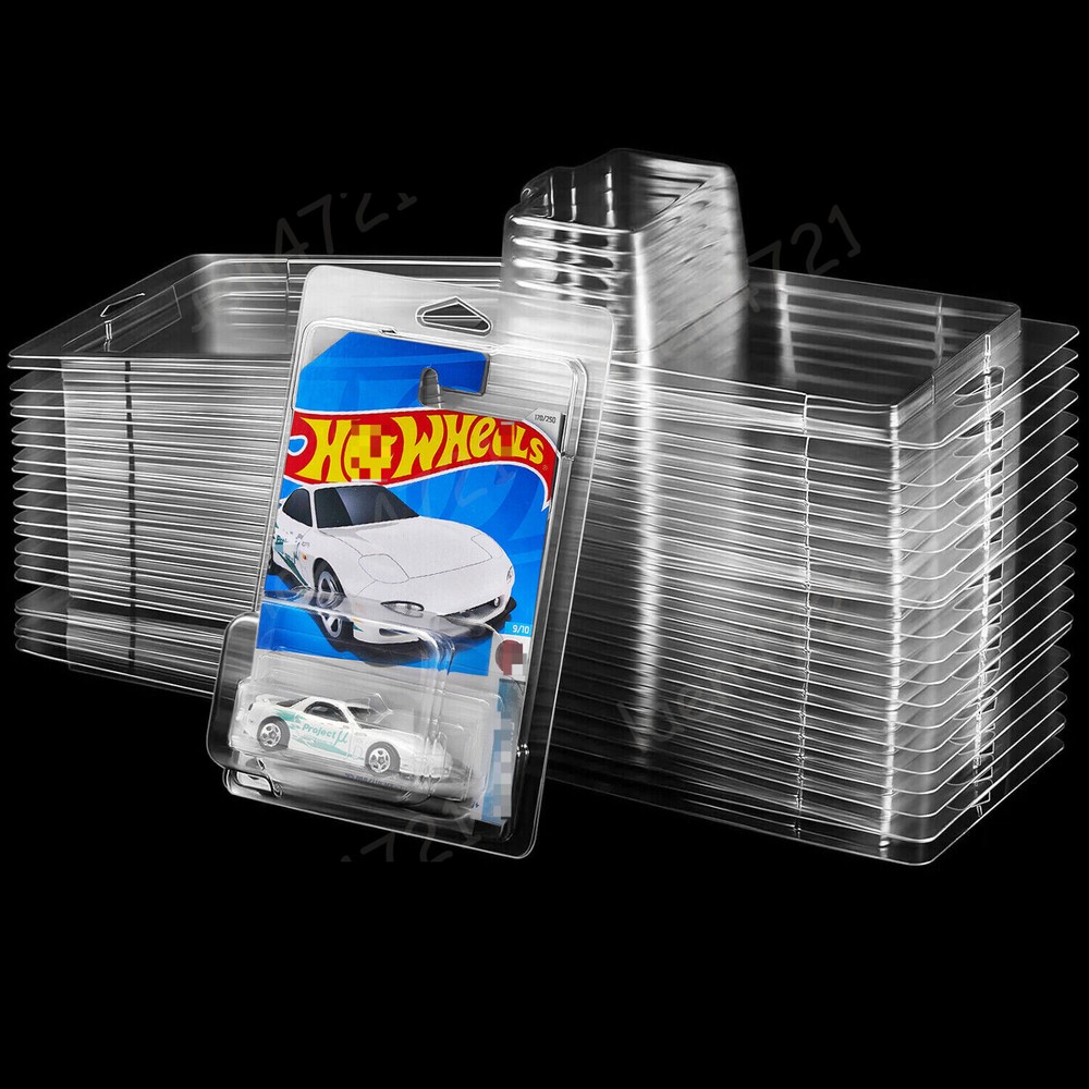 50Pack Protector Case Plastic Display For Normal Hot Wheels & Matchbox Basic Car