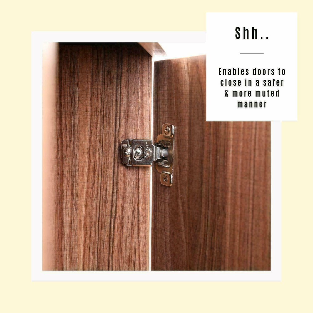 20 Pack 1/2" Overlay Soft Close Face Frame 105° Compact Cabinet Hinges Handware