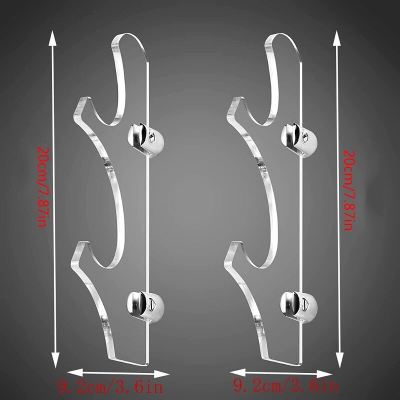 Clear Bracket Collection Rack Wall Mounted Display Rack for Sword Collection