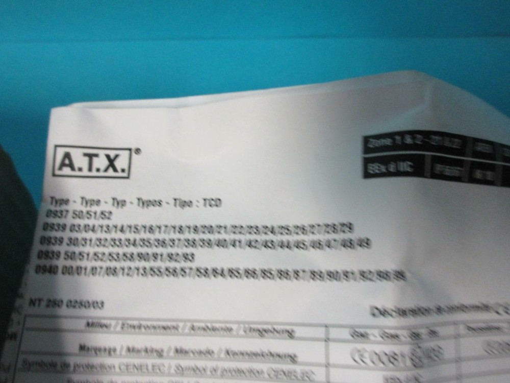 NEW ATEX ATX ADVANCED TECHNOLOGY EXTENDED AUXILARY MODULE 0939 56 YELLOW LIGHT