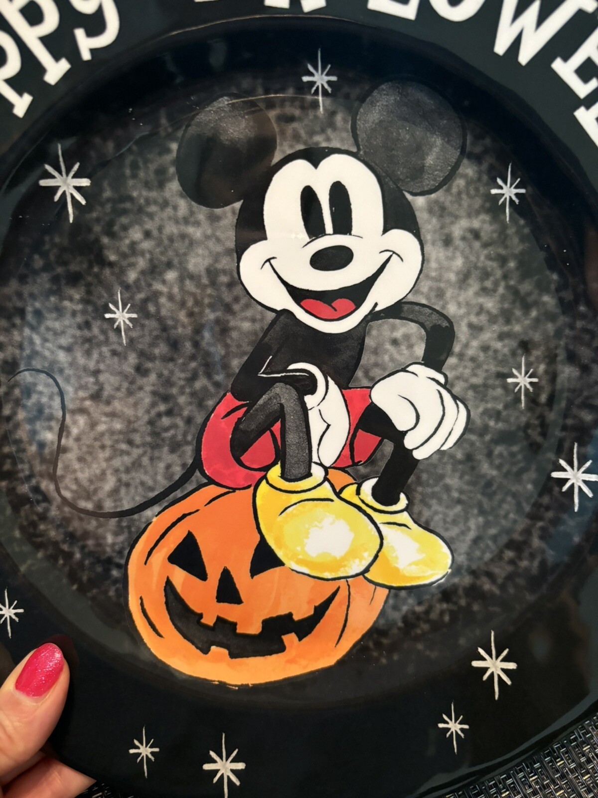 Disney Pottery Barn holiday Mickey Halloween Peanuts Dinner Party Plate SET 8 !
