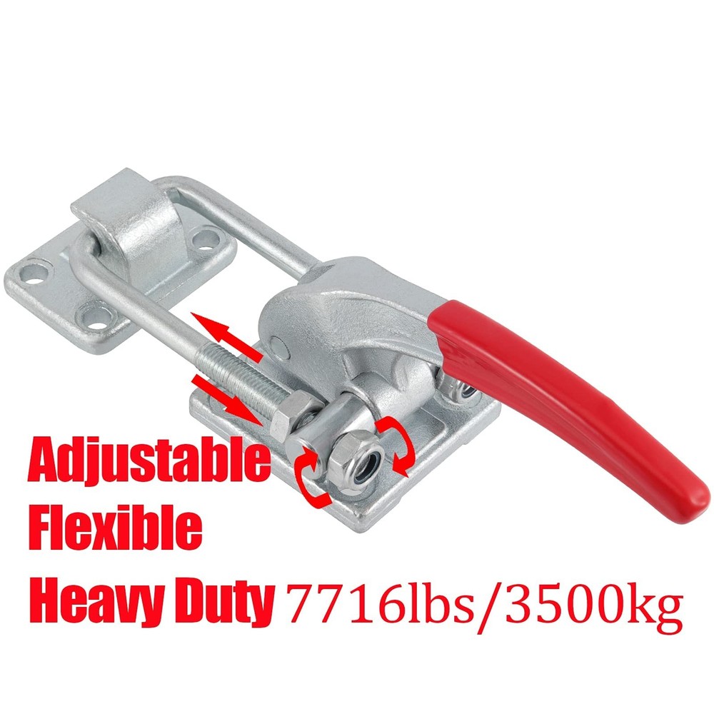 HOIGON 7716Lbs U-Hook Latch Clamp, CH-40380 Extra Large, ['Red', 'Silver']
