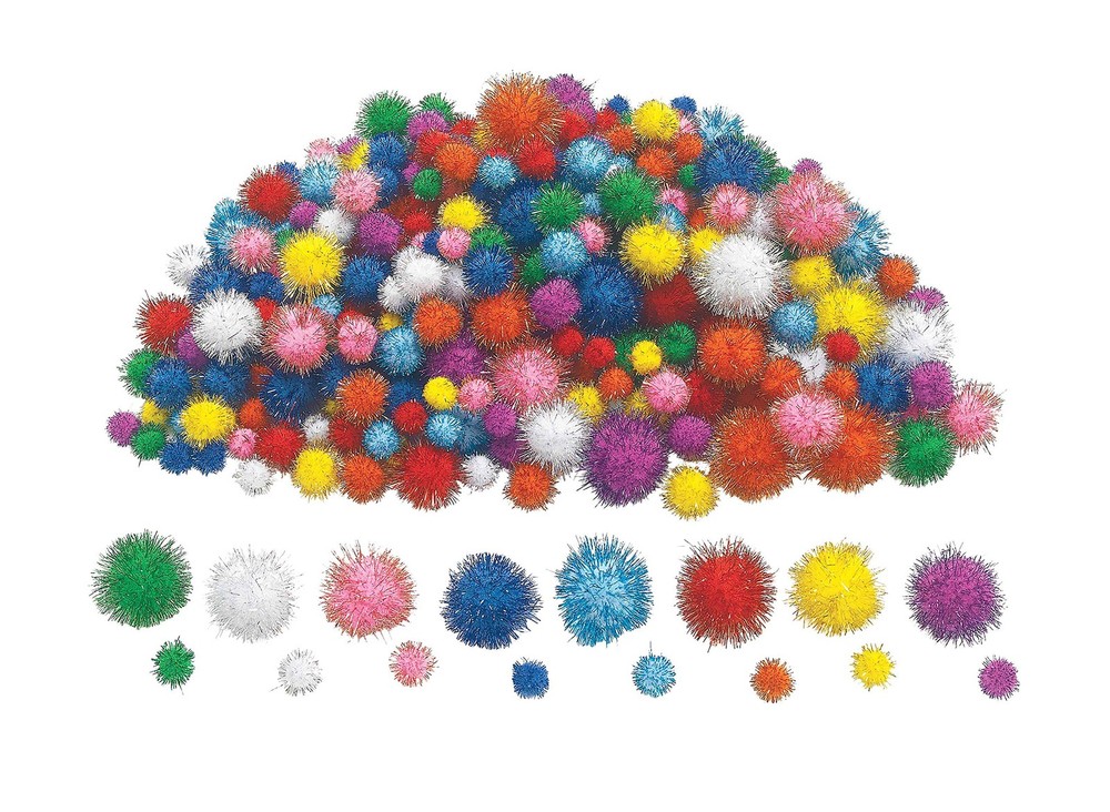 Colorations - Glitter Pompomps, 300pcs.
