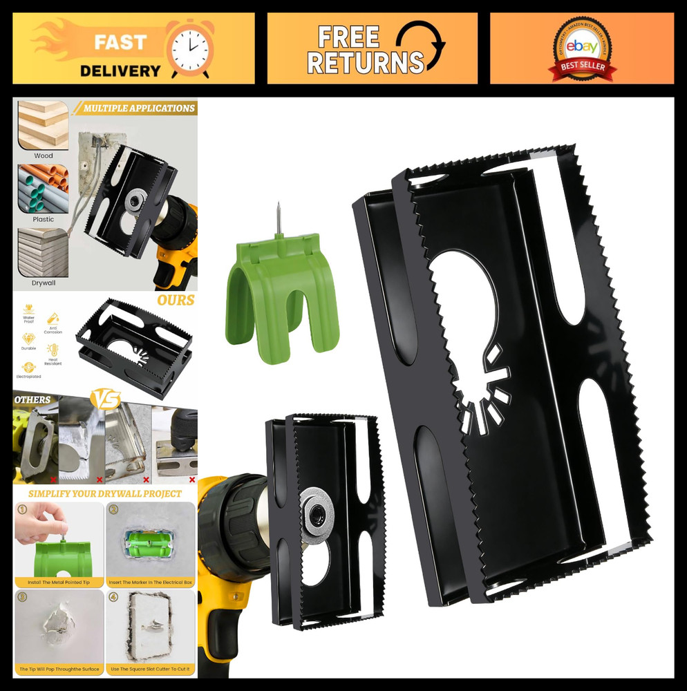 Drywall Cutter Tool - Square Slot Cutter for Oscillating Multi-Tools, Stainless