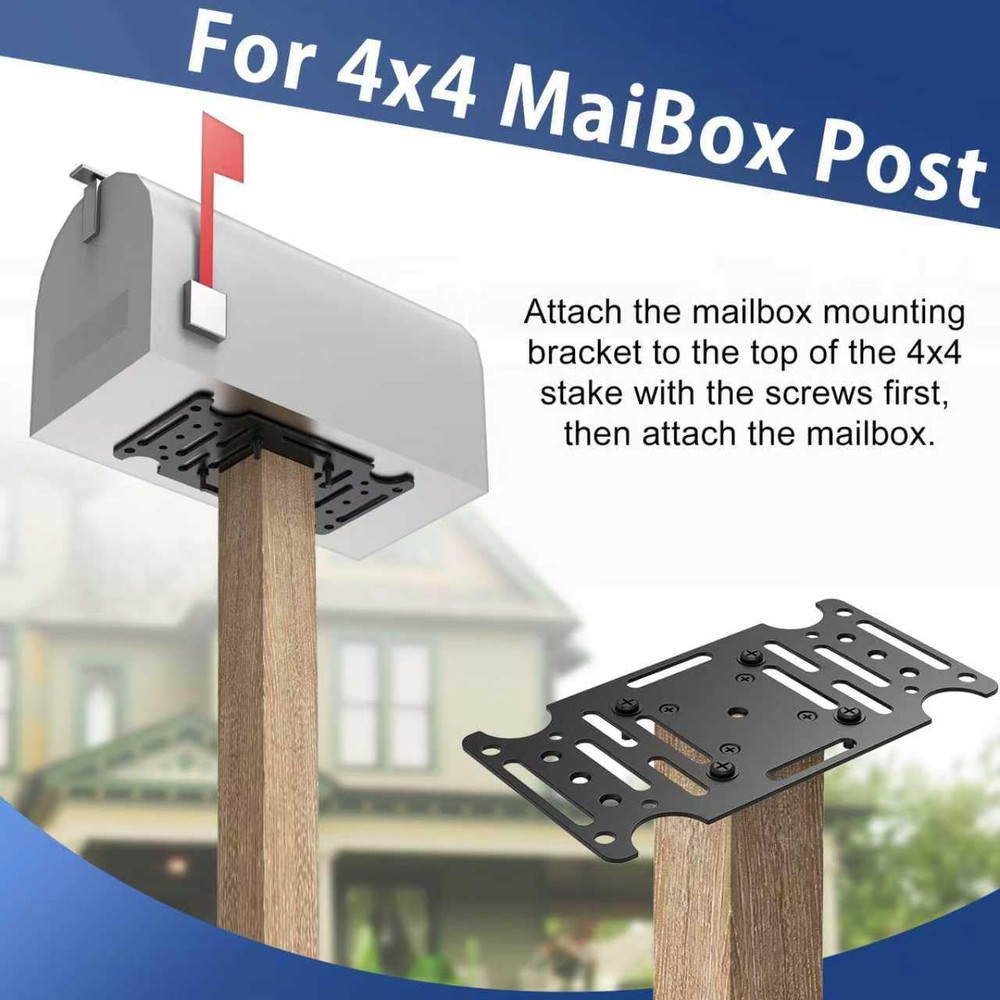 Mailbox Mounting Bracket, Heavy-Duty Plate for Post Mount Mailboxes Compatible w