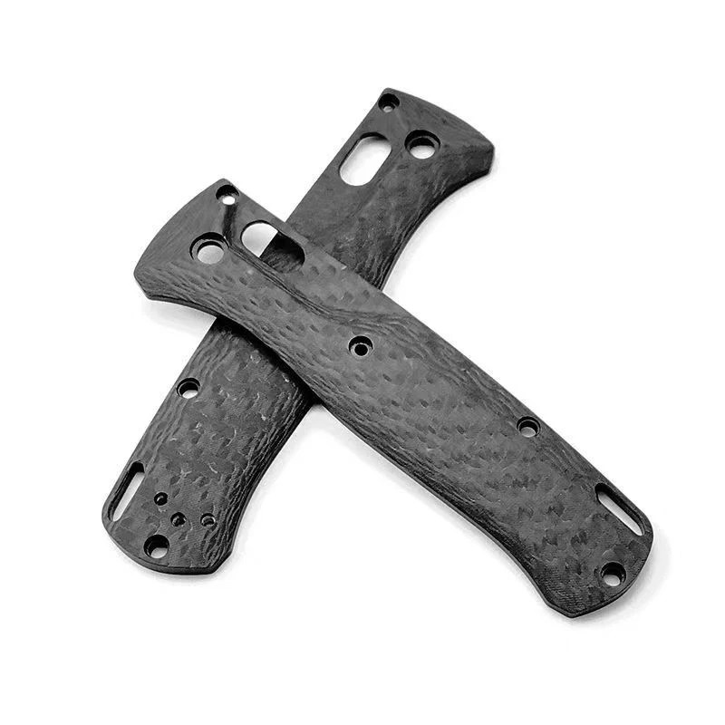 Black Thread Pattern Real Carbon Fiber Handle Scales for Benchmade Bugout 535 US