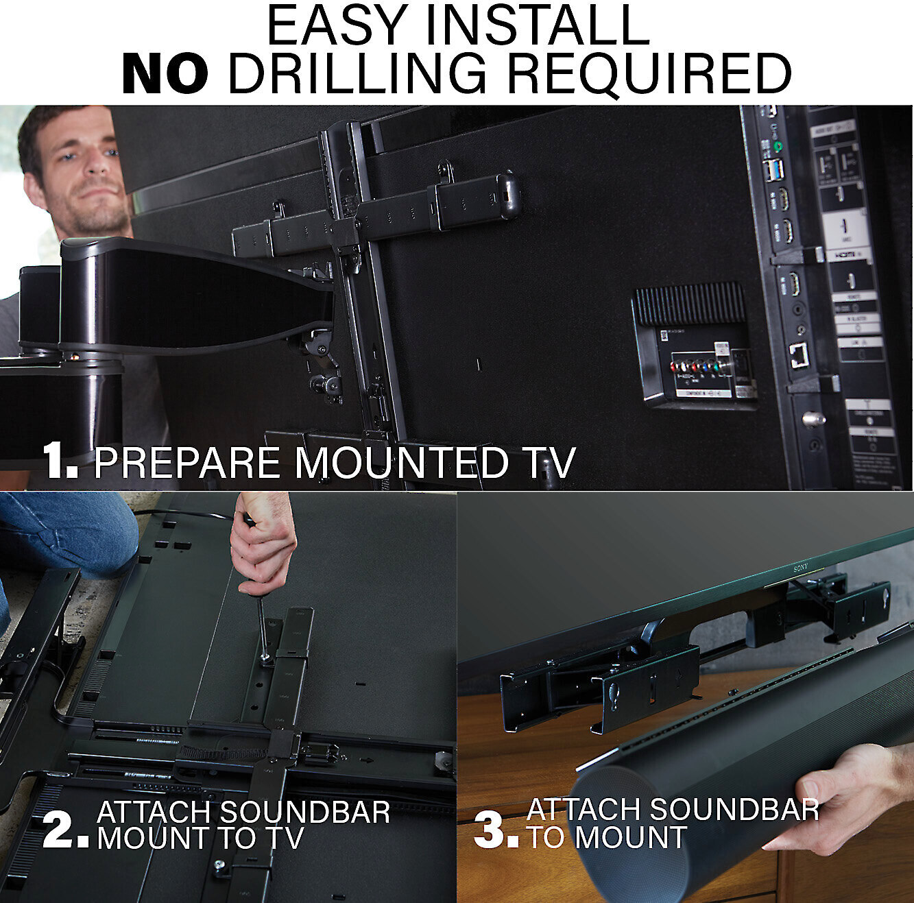 Sanus WSSATM1-B2 Extendable Soundbar TV Mount for Sonos Arc