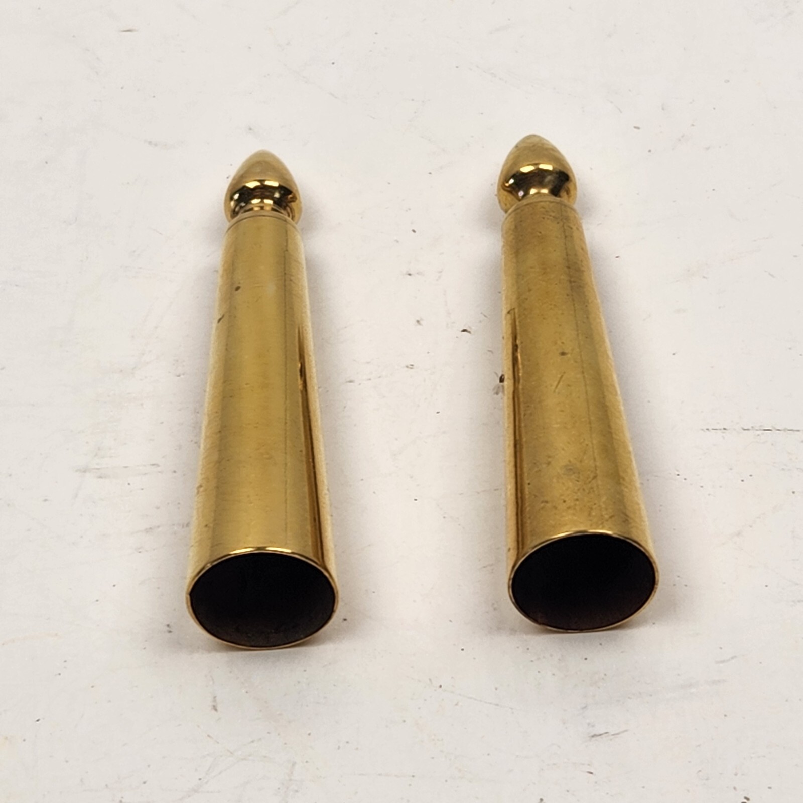 Civil War Period Brass Springfield Scabbard Tips for Bayonet Scabbards Lot of 2