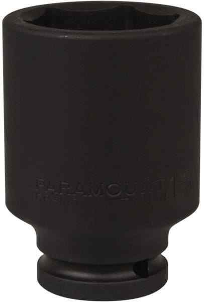 Paramount 1-3/4" Deep Impact Socket: 3/4" Drive, 6 Points, 3.5" Overall Length