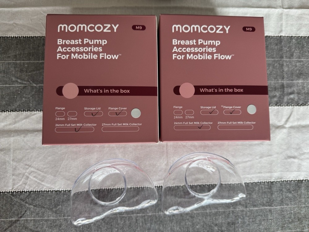 Momcozy M9 Breast Pump Hands-Free, Mobile Flow, App Control, 2-Pack, Red