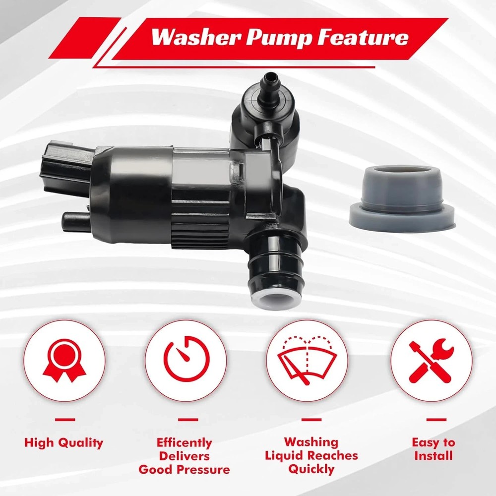 Windshield Washer Pump - Replacement for Explorer, Edge, Fiesta, Flex, Monde