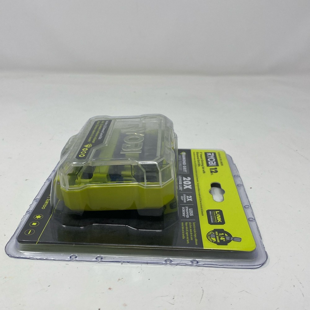 Ryobi 12-Pc 2" Diamond Grit Impact Driver Bit Set - Green