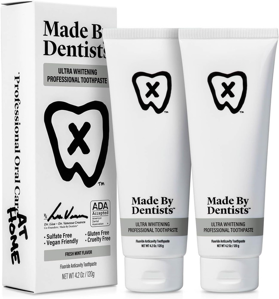 Made by Dentists Professional Ultra Whitening Toothpaste 2 Pack Sensitive Teeth