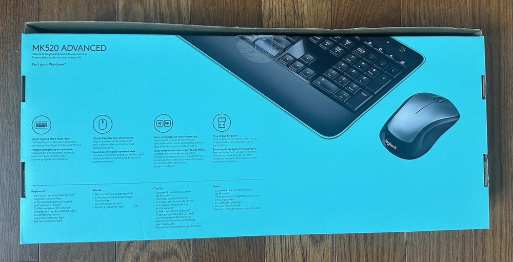 Logitech Advanced MK520 Keyboard With Wireless Mouse