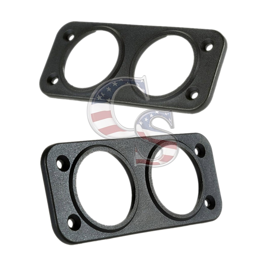 2 Holes Flat Panel Base USB Socket/Voltmeter/Power Socket Holder Car Truck Boat