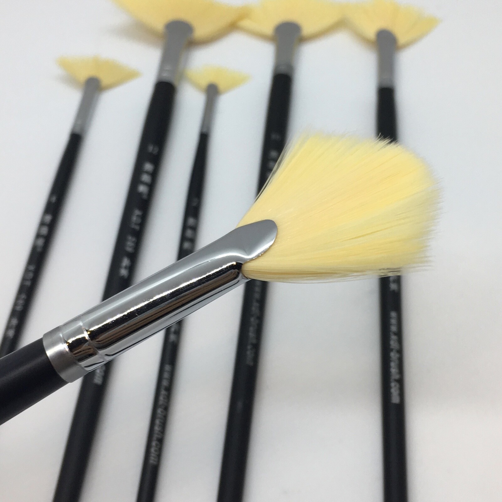 XDT#589-1 Fan Art Brush Set 9pc #0#2#4#6#8#10#12#14#16 Soft Nylon Watercolor
