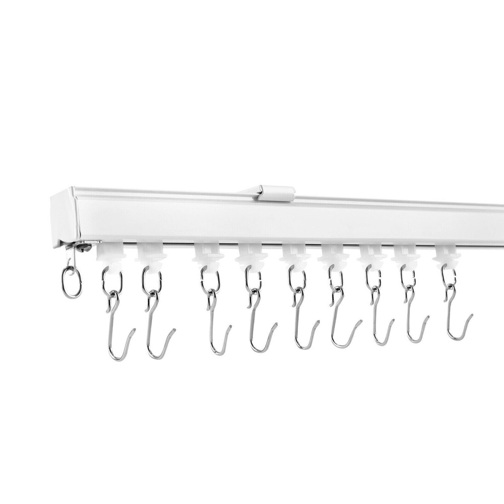 Ceiling Curtain Track Straight Bendable Rail Mount Shower Window Room Divider