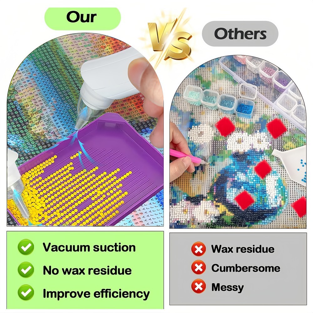 Electric Diamond Painting Pen Vacuum Diamond Art Pen No Wax Needed Rechargeable