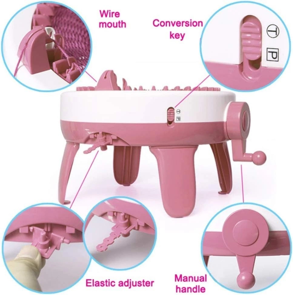 40 Needle Knitting Machine with Electric Adapter for Easy Automatic Knitting