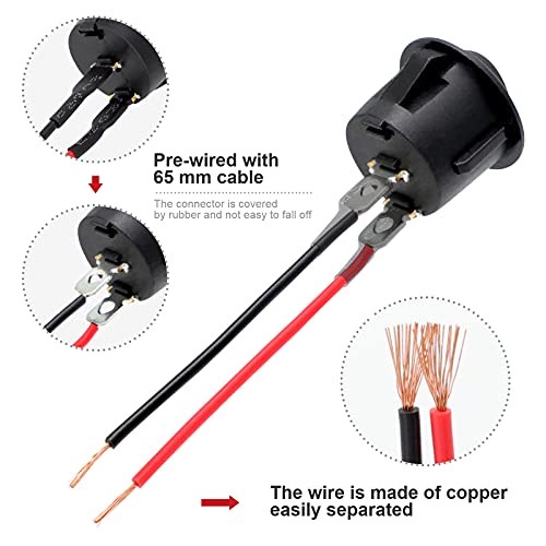 Round Rocker Switch, 6 Pcs Mini Rocker Switch, 12 Volt ON Off Toggle Switch