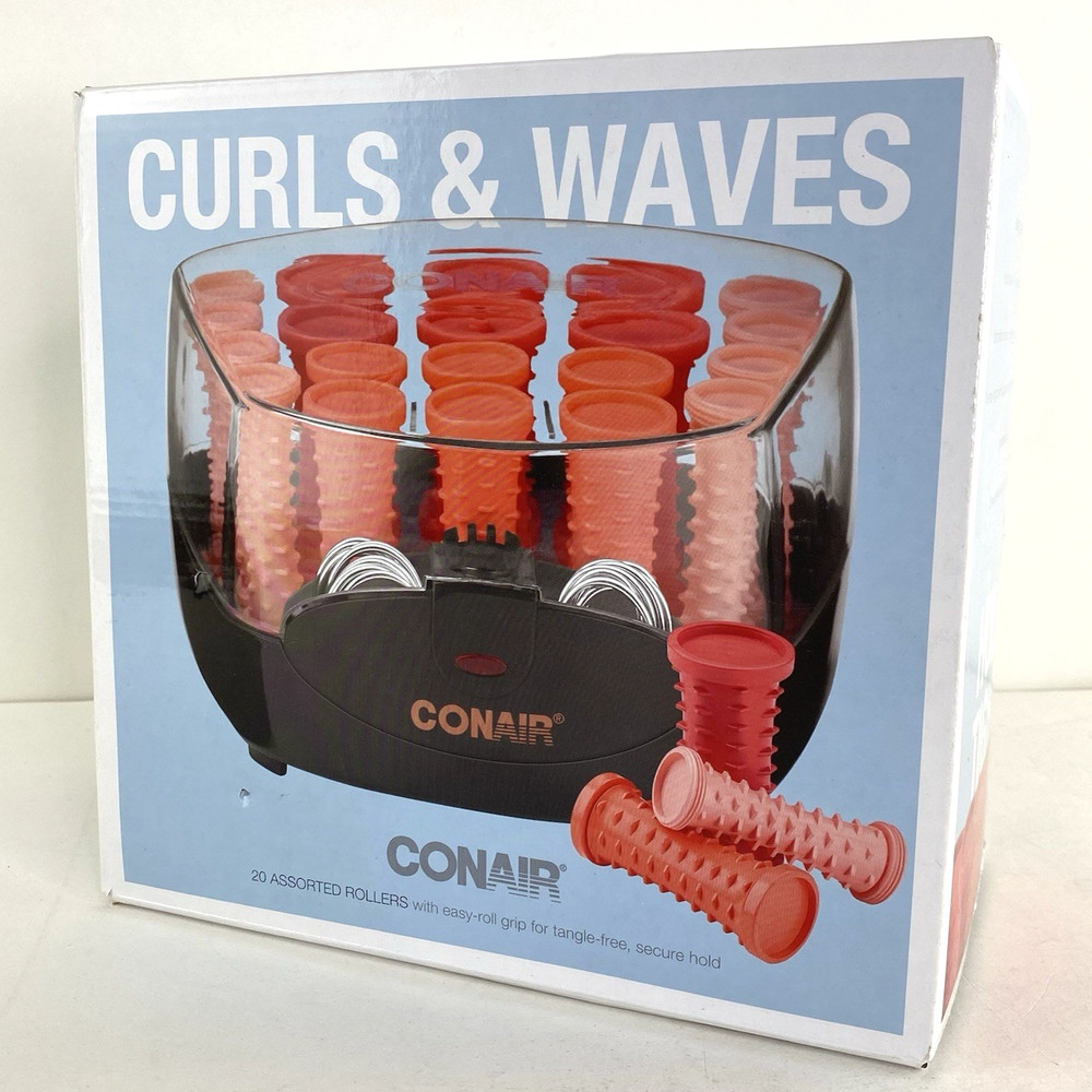 Conair Curls & Waves HS83N Compact Hot Roller Set 20-Piece Hair Rollers